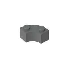 Brick Round Corner 2 x 2 Macaroni with Stud Notch and Reinforced Underside [New Style] #85080 Brick Round Corner 2 x 2 Macaroni with Stud Notch and Reinforced Underside [New Style] #85080 - 72-Dark Bluish Gray Lego Block Sets Alternative