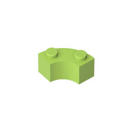 Brick Round Corner 2 x 2 Macaroni with Stud Notch and Reinforced Underside [New Style] #85080 Brick Round Corner 2 x 2 Macaroni with Stud Notch and Reinforced Underside [New Style] #85080 - 42-Lime Lego Block Sets Alternative