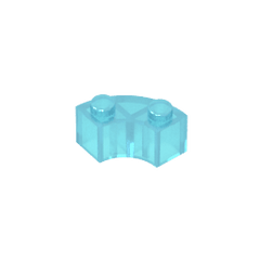 Brick Round Corner 2 x 2 Macaroni with Stud Notch and Reinforced Underside [New Style] #85080 Brick Round Corner 2 x 2 Macaroni with Stud Notch and Reinforced Underside [New Style] #85080 - 152-Trans Light Blue Lego Block Sets Alternative