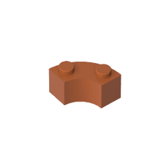 Brick Round Corner 2 x 2 Macaroni with Stud Notch and Reinforced Underside [New Style] #85080 Brick Round Corner 2 x 2 Macaroni with Stud Notch and Reinforced Underside [New Style] #85080 - 83-Dark Orange Lego Block Sets Alternative