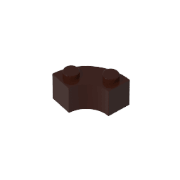 Brick Round Corner 2 x 2 Macaroni with Stud Notch and Reinforced Underside [New Style] #85080 Brick Round Corner 2 x 2 Macaroni with Stud Notch and Reinforced Underside [New Style] #85080 - 82-Dark Brown Lego Block Sets Alternative
