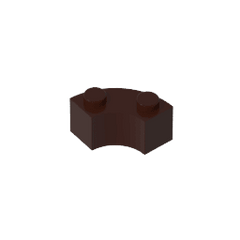 Brick Round Corner 2 x 2 Macaroni with Stud Notch and Reinforced Underside [New Style] #85080 Brick Round Corner 2 x 2 Macaroni with Stud Notch and Reinforced Underside [New Style] #85080 - 82-Dark Brown Lego Block Sets Alternative