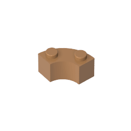 Brick Round Corner 2 x 2 Macaroni with Stud Notch and Reinforced Underside [New Style] #85080 Brick Round Corner 2 x 2 Macaroni with Stud Notch and Reinforced Underside [New Style] #85080 - 84-Medium Dark Flesh Lego Block Sets Alternative