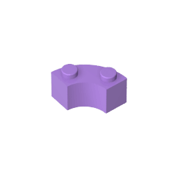 Brick Round Corner 2 x 2 Macaroni with Stud Notch and Reinforced Underside [New Style] #85080 Brick Round Corner 2 x 2 Macaroni with Stud Notch and Reinforced Underside [New Style] #85080 - 62-Medium Lavender Lego Block Sets Alternative