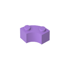 Brick Round Corner 2 x 2 Macaroni with Stud Notch and Reinforced Underside [New Style] #85080 Brick Round Corner 2 x 2 Macaroni with Stud Notch and Reinforced Underside [New Style] #85080 - 62-Medium Lavender Lego Block Sets Alternative