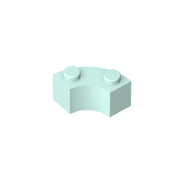 Brick Round Corner 2 x 2 Macaroni with Stud Notch and Reinforced Underside [New Style] #85080 Brick Round Corner 2 x 2 Macaroni with Stud Notch and Reinforced Underside [New Style] #85080 - 45-Light Aqua Lego Block Sets Alternative