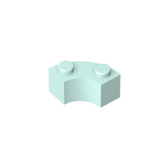 Brick Round Corner 2 x 2 Macaroni with Stud Notch and Reinforced Underside [New Style] #85080 Brick Round Corner 2 x 2 Macaroni with Stud Notch and Reinforced Underside [New Style] #85080 - 45-Light Aqua Lego Block Sets Alternative