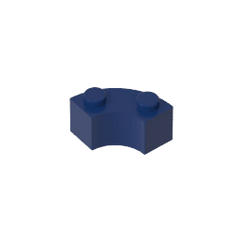 Brick Round Corner 2 x 2 Macaroni with Stud Notch and Reinforced Underside [New Style] #85080 Brick Round Corner 2 x 2 Macaroni with Stud Notch and Reinforced Underside [New Style] #85080 - 55-Dark Blue Lego Block Sets Alternative