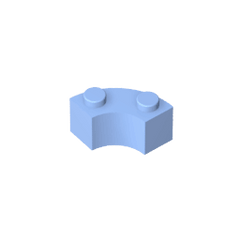 Brick Round Corner 2 x 2 Macaroni with Stud Notch and Reinforced Underside [New Style] #85080 Brick Round Corner 2 x 2 Macaroni with Stud Notch and Reinforced Underside [New Style] #85080 - 53-Bright Light Blue Lego Block Sets Alternative