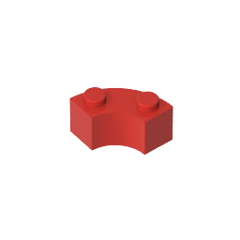 Brick Round Corner 2 x 2 Macaroni with Stud Notch and Reinforced Underside [New Style] #85080 Brick Round Corner 2 x 2 Macaroni with Stud Notch and Reinforced Underside [New Style] #85080 - 10-Red Lego Block Sets Alternative