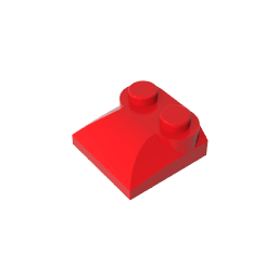 Brick Curved 2 x 2 x 2/3 Two Studs and Curved Slope End #47457 Brick Curved 2 x 2 x 2/3 Two Studs and Curved Slope End #47457 - 10-Red Lego Block Sets Alternative