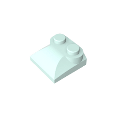 Brick Curved 2 x 2 x 2/3 Two Studs and Curved Slope End #47457 Brick Curved 2 x 2 x 2/3 Two Studs and Curved Slope End #47457 - 45-Light Aqua Lego Block Sets Alternative