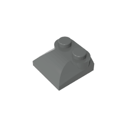 Brick Curved 2 x 2 x 2/3 Two Studs and Curved Slope End #47457 Brick Curved 2 x 2 x 2/3 Two Studs and Curved Slope End #47457 - 72-Dark Bluish Gray Lego Block Sets Alternative