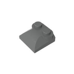 Brick Curved 2 x 2 x 2/3 Two Studs and Curved Slope End #47457 Brick Curved 2 x 2 x 2/3 Two Studs and Curved Slope End #47457 - 72-Dark Bluish Gray Lego Block Sets Alternative