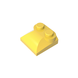 Brick Curved 2 x 2 x 2/3 Two Studs and Curved Slope End #47457 Brick Curved 2 x 2 x 2/3 Two Studs and Curved Slope End #47457 - 30-Yellow Lego Block Sets Alternative