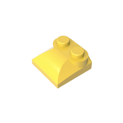 Brick Curved 2 x 2 x 2/3 Two Studs and Curved Slope End #47457 Brick Curved 2 x 2 x 2/3 Two Studs and Curved Slope End #47457 - 30-Yellow Lego Block Sets Alternative