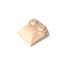 Brick Curved 2 x 2 x 2/3 Two Studs and Curved Slope End #47457 Brick Curved 2 x 2 x 2/3 Two Studs and Curved Slope End #47457 - 32-Light Flesh Lego Block Sets Alternative