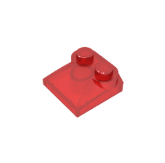 Brick Curved 2 x 2 x 2/3 Two Studs and Curved Slope End #47457 Brick Curved 2 x 2 x 2/3 Two Studs and Curved Slope End #47457 - 110-Trans Red Lego Block Sets Alternative