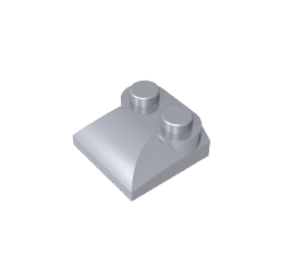 Brick Curved 2 x 2 x 2/3 Two Studs and Curved Slope End #47457 Brick Curved 2 x 2 x 2/3 Two Studs and Curved Slope End #47457 - 73-Flat Silver Lego Block Sets Alternative