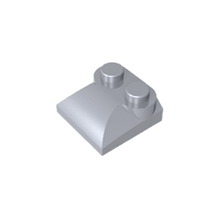 Brick Curved 2 x 2 x 2/3 Two Studs and Curved Slope End #47457 Brick Curved 2 x 2 x 2/3 Two Studs and Curved Slope End #47457 - 73-Flat Silver Lego Block Sets Alternative