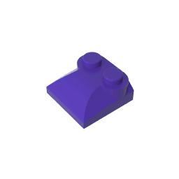 Brick Curved 2 x 2 x 2/3 Two Studs and Curved Slope End #47457 Brick Curved 2 x 2 x 2/3 Two Studs and Curved Slope End #47457 - 60-Dark Purple Lego Block Sets Alternative