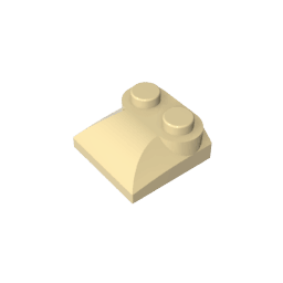 Brick Curved 2 x 2 x 2/3 Two Studs and Curved Slope End #47457 Brick Curved 2 x 2 x 2/3 Two Studs and Curved Slope End #47457 - 31-Tan Lego Block Sets Alternative