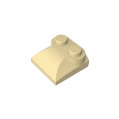 Brick Curved 2 x 2 x 2/3 Two Studs and Curved Slope End #47457 Brick Curved 2 x 2 x 2/3 Two Studs and Curved Slope End #47457 - 31-Tan Lego Block Sets Alternative