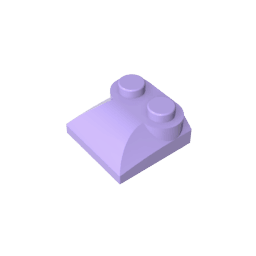 Brick Curved 2 x 2 x 2/3 Two Studs and Curved Slope End #47457 Brick Curved 2 x 2 x 2/3 Two Studs and Curved Slope End #47457 - 63-Lavender Lego Block Sets Alternative