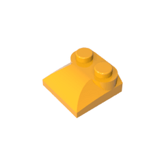 Brick Curved 2 x 2 x 2/3 Two Studs and Curved Slope End #47457 Brick Curved 2 x 2 x 2/3 Two Studs and Curved Slope End #47457 - 36-Bright Light Orange Lego Block Sets Alternative