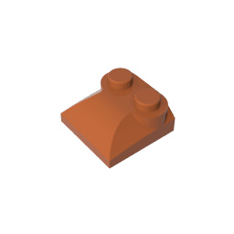 Brick Curved 2 x 2 x 2/3 Two Studs and Curved Slope End #47457 Brick Curved 2 x 2 x 2/3 Two Studs and Curved Slope End #47457 - 83-Dark Orange Lego Block Sets Alternative