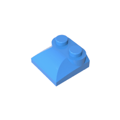 Brick Curved 2 x 2 x 2/3 Two Studs and Curved Slope End #47457 Brick Curved 2 x 2 x 2/3 Two Studs and Curved Slope End #47457 - 51-Dark Azure Lego Block Sets Alternative