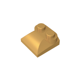 Brick Curved 2 x 2 x 2/3 Two Studs and Curved Slope End #47457 Brick Curved 2 x 2 x 2/3 Two Studs and Curved Slope End #47457 - 35-Pearl Gold Lego Block Sets Alternative