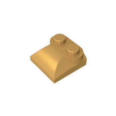 Brick Curved 2 x 2 x 2/3 Two Studs and Curved Slope End #47457 Brick Curved 2 x 2 x 2/3 Two Studs and Curved Slope End #47457 - 35-Pearl Gold Lego Block Sets Alternative