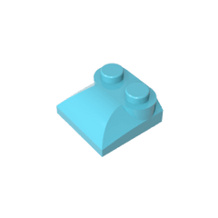 Brick Curved 2 x 2 x 2/3 Two Studs and Curved Slope End #47457 Brick Curved 2 x 2 x 2/3 Two Studs and Curved Slope End #47457 - 46-Medium Azure Lego Block Sets Alternative