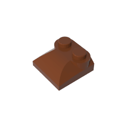 Brick Curved 2 x 2 x 2/3 Two Studs and Curved Slope End #47457 Brick Curved 2 x 2 x 2/3 Two Studs and Curved Slope End #47457 - 81-Reddish Brown Lego Block Sets Alternative