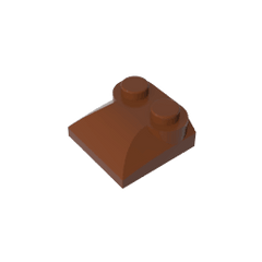 Brick Curved 2 x 2 x 2/3 Two Studs and Curved Slope End #47457 Brick Curved 2 x 2 x 2/3 Two Studs and Curved Slope End #47457 - 81-Reddish Brown Lego Block Sets Alternative