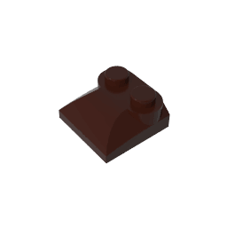 Brick Curved 2 x 2 x 2/3 Two Studs and Curved Slope End #47457 Brick Curved 2 x 2 x 2/3 Two Studs and Curved Slope End #47457 - 82-Dark Brown Lego Block Sets Alternative