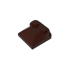 Brick Curved 2 x 2 x 2/3 Two Studs and Curved Slope End #47457 Brick Curved 2 x 2 x 2/3 Two Studs and Curved Slope End #47457 - 82-Dark Brown Lego Block Sets Alternative
