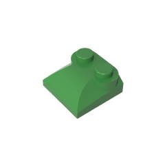 Brick Curved 2 x 2 x 2/3 Two Studs and Curved Slope End #47457 Brick Curved 2 x 2 x 2/3 Two Studs and Curved Slope End #47457 - 40-Green Lego Block Sets Alternative
