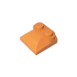 Brick Curved 2 x 2 x 2/3 Two Studs and Curved Slope End #47457 Brick Curved 2 x 2 x 2/3 Two Studs and Curved Slope End #47457 - 21-Orange Lego Block Sets Alternative