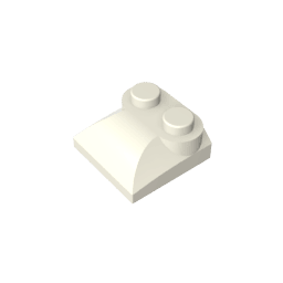 Brick Curved 2 x 2 x 2/3 Two Studs and Curved Slope End #47457 Brick Curved 2 x 2 x 2/3 Two Studs and Curved Slope End #47457 - 90-White Lego Block Sets Alternative