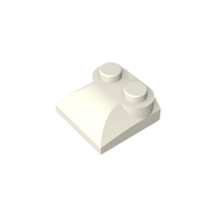Brick Curved 2 x 2 x 2/3 Two Studs and Curved Slope End #47457 Brick Curved 2 x 2 x 2/3 Two Studs and Curved Slope End #47457 - 90-White Lego Block Sets Alternative