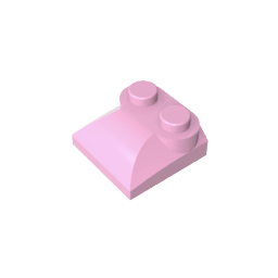 Brick Curved 2 x 2 x 2/3 Two Studs and Curved Slope End #47457 Brick Curved 2 x 2 x 2/3 Two Studs and Curved Slope End #47457 - 11-Bright Pink Lego Block Sets Alternative