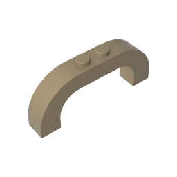 Brick Arch 1 x 6 x 2 Curved Top #6183 Brick Arch 1 x 6 x 2 Curved Top #6183 - 34-Dark Tan Lego Block Sets Alternative