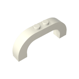 Brick Arch 1 x 6 x 2 Curved Top #6183 Brick Arch 1 x 6 x 2 Curved Top #6183 - 90-White Lego Block Sets Alternative