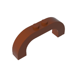 Brick Arch 1 x 6 x 2 Curved Top #6183 Brick Arch 1 x 6 x 2 Curved Top #6183 - 81-Reddish Brown Lego Block Sets Alternative