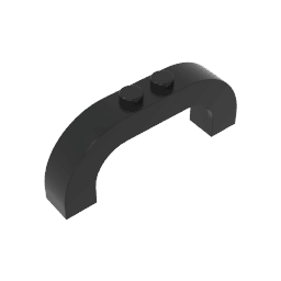 Brick Arch 1 x 6 x 2 Curved Top #6183 Brick Arch 1 x 6 x 2 Curved Top #6183 - 80-Black Lego Block Sets Alternative