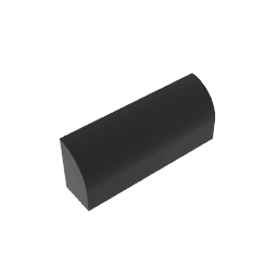 Brick Curved 1 x 4 x 1 1/3 No Studs, Curved Top #10314 Brick Curved 1 x 4 x 1 1/3 No Studs, Curved Top #10314 - 80-Black Lego Block Sets Alternative
