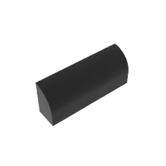 Brick Curved 1 x 4 x 1 1/3 No Studs, Curved Top #10314 Brick Curved 1 x 4 x 1 1/3 No Studs, Curved Top #10314 - 80-Black Lego Block Sets Alternative