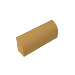 Brick Curved 1 x 4 x 1 1/3 No Studs, Curved Top #10314 Brick Curved 1 x 4 x 1 1/3 No Studs, Curved Top #10314 - 35-Pearl Gold Lego Block Sets Alternative